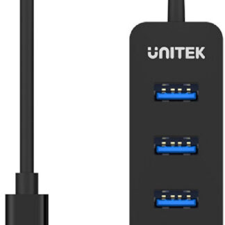 Unitek H1117B Hub USB-C, 4 porty USB 3.1, aktívny, 10 W