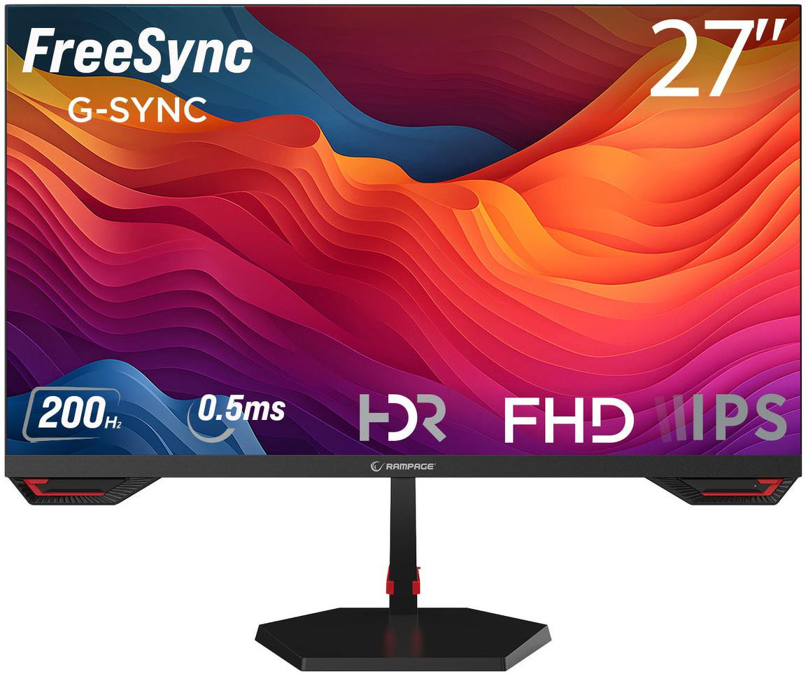27-Zoll-Gaming-Monitor Rampage Crimson FHD 200 Hz
