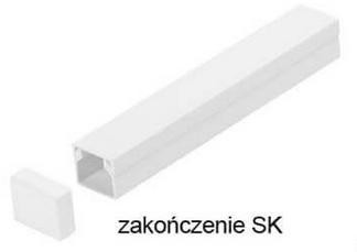 Príslušenstvo pre lišty elektroinštalačných, ukončenie Biely SK 40x40 (1 ks)