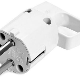 Zástrčka 325-01 s uchem, s uzemnením "uni-schuko" 16A 250V IP20 Biela Viplast 325-01