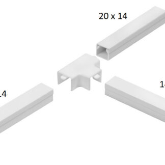 Príslušenstvo pre lišty elektroinštalačných, rozbočovač redukcyjny Biely LOR 20x14x20 (1 ks)