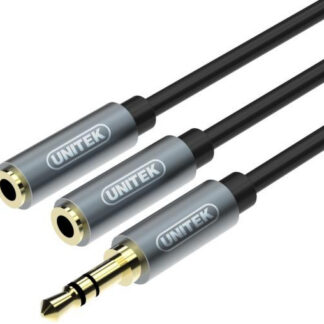 Unitek Y-C956ABK adaptér miniJack 3,5 mm (M) - 2x 3,5 mm (F)