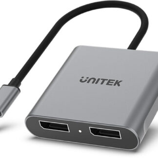 Adaptér Unitek V1404A USB-C na 2x DP 1.4 8K 60Hz
