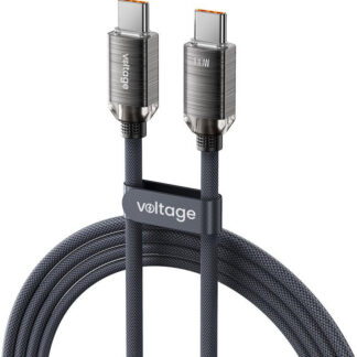 Kábel USB-C / USB-C Voltage PureCrystal 100W PD 100 cm čierny