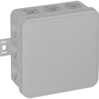 Inštalačná krabica nadomietková prázdna 12 vstupov Viplast V6 klik Sivá IP54 85x85x41mm 036-03
